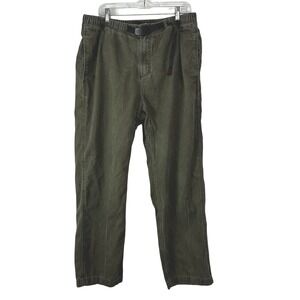 Y2K 90s Gramicci Military Pants Mens XL 30" Inseam Green 100% Organic Cotton